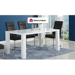 Eettafel MONICA - 160 cmx90 cm - Wit Hout paneel