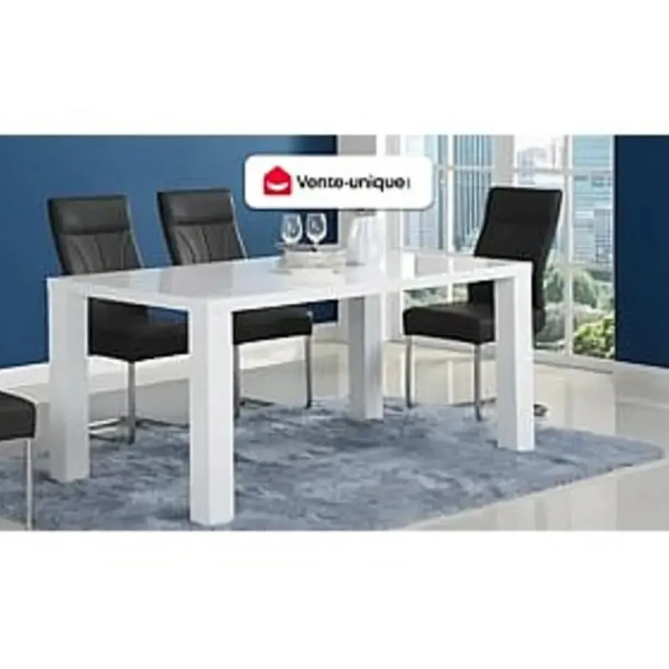 Eettafel MONICA - 160 cmx90 cm - Wit Hout paneel