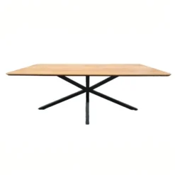 Eettafel Naturel Eiken - 160x90x75cm - Spinpoot - Cesura
