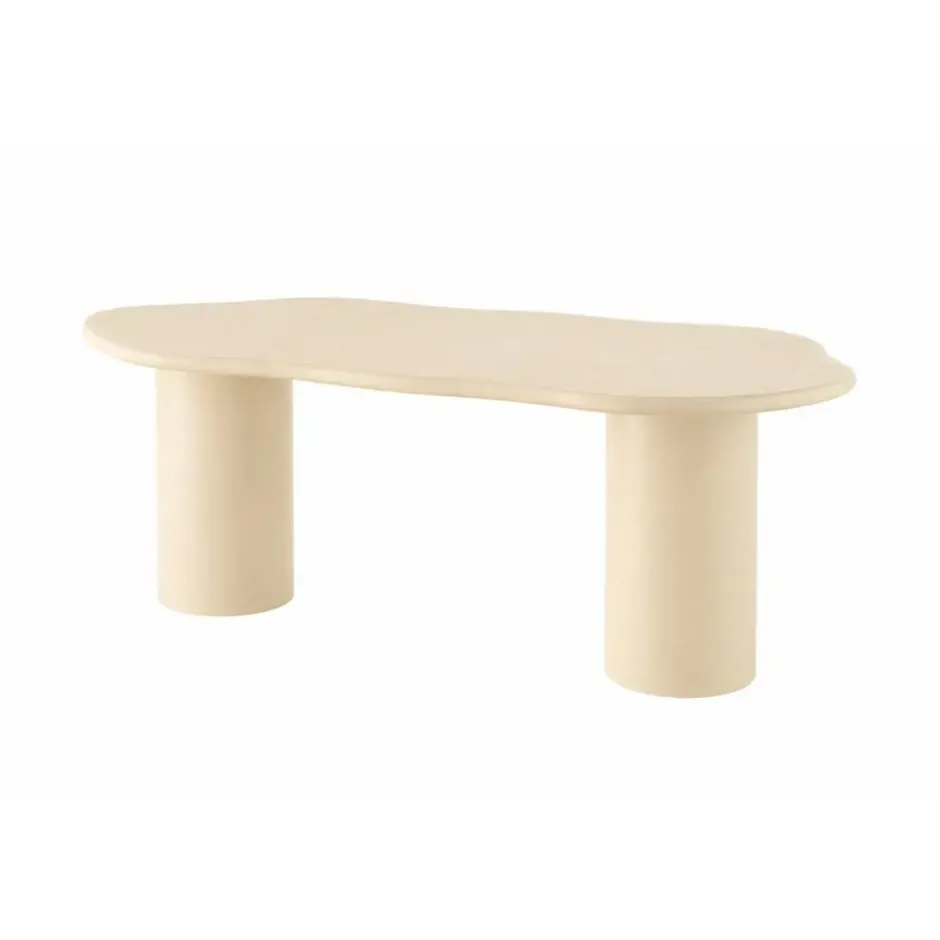 Eettafel Organisch Savannah Microcement Cilinderpoot