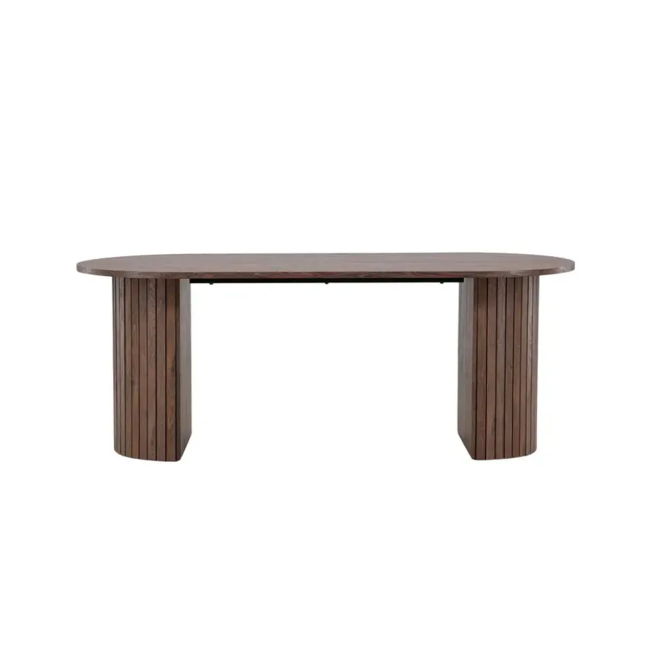 Eettafel Ovaal Bruin 200cm - Fineer - Scandinavisch - Tafel Härön
