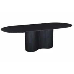 Eettafel Ovaal 200cm - Zwart - Hout - Eettafel Ava