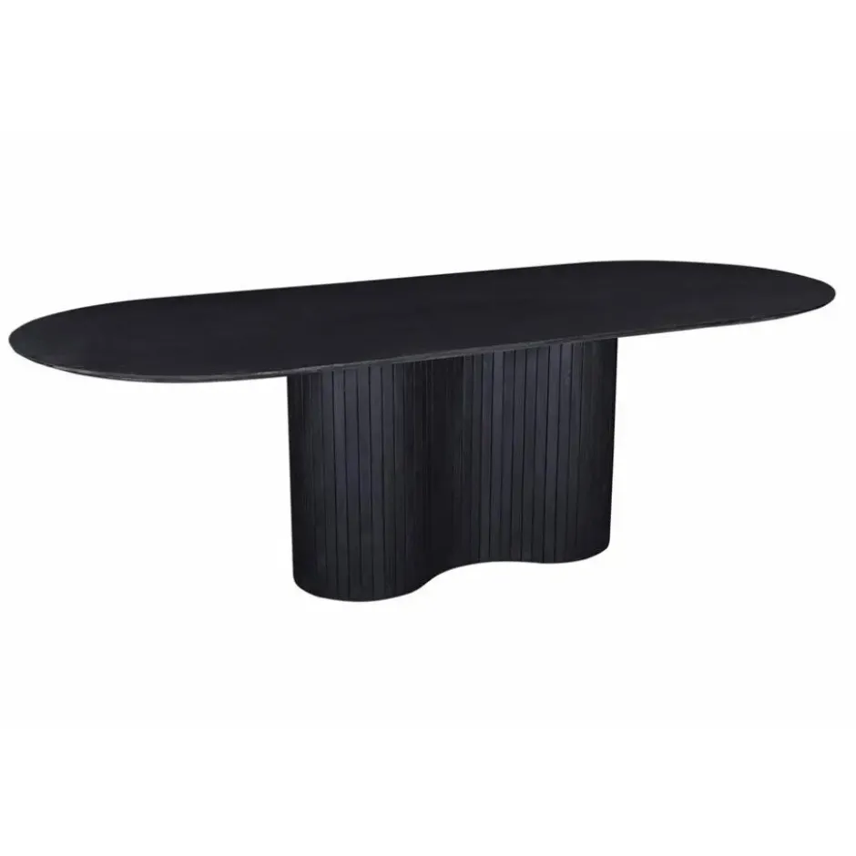 Eettafel Ovaal 240cm - Zwart - Hout - Eettafel Ava