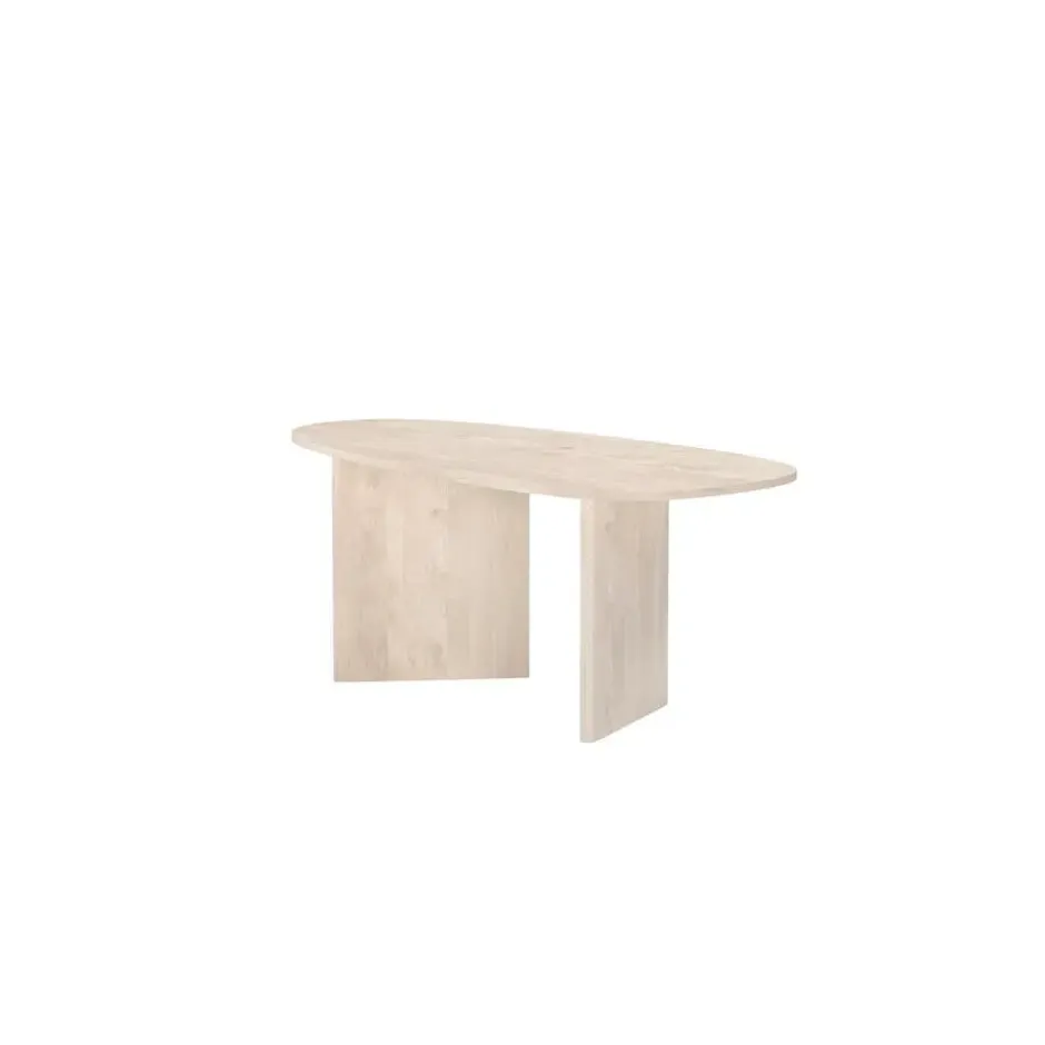 Eettafel Ovaal Naturel Hout - 180x90x75cm - Grönvik