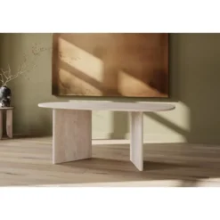 Eettafel Ovaal Naturel Hout - 180x90x75cm - Grönvik