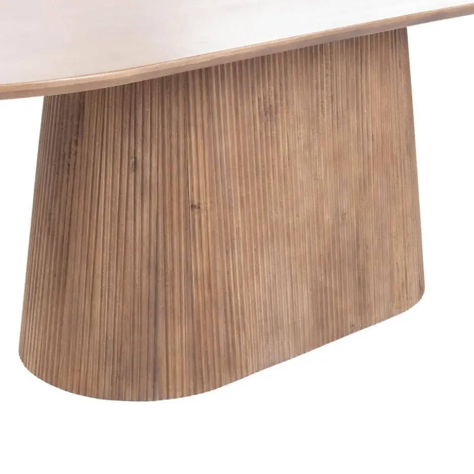 Eettafel Ovaal Naturel Hout - 160x100x76cm - Salvador