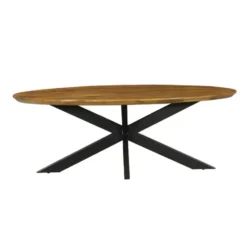 Eettafel Ovaal Naturel Mangohout - 240x110x76cm - Brandy