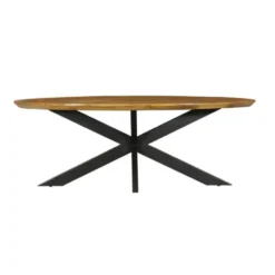 Eettafel Ovaal Naturel Mangohout - 210x100x76cm - Brandy