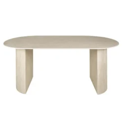 Eettafel Ovaal - Travertin Beige - 180x90x77cm - Arch
