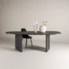 Eettafel Ovaal Zwart 220cm - Fineer - 6-8 Personen - Tafel Grönvik