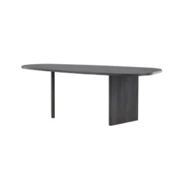 Eettafel Ovaal Zwart 220cm - Fineer - 6-8 Personen - Tafel Grönvik