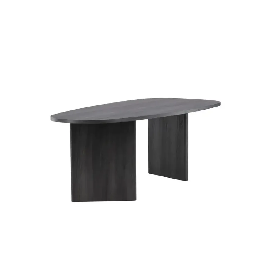 Eettafel Ovaal Zwart 220cm - Fineer - 6-8 Personen - Tafel Grönvik