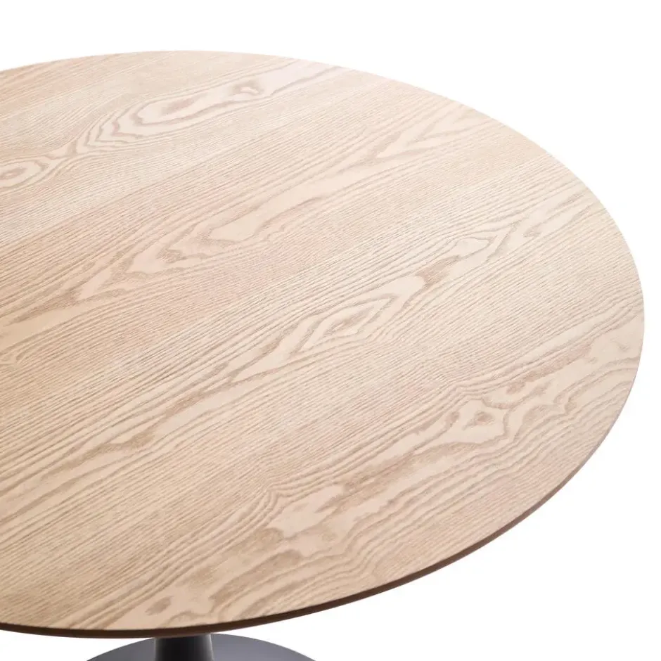 Eettafel 4 Personen Ronde Houten Basis Metaal