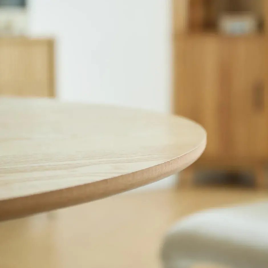 Eettafel 4 Personen Ronde Houten Basis Metaal
