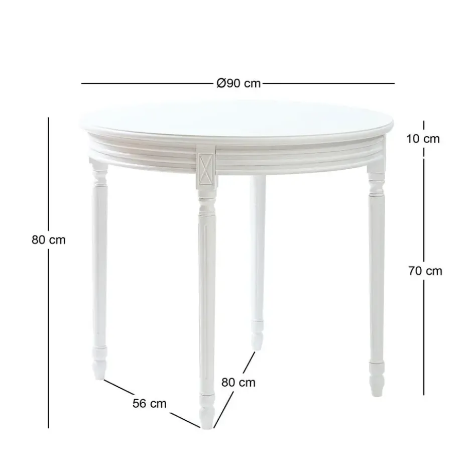 Eettafel 4 Personen Ronde Hout