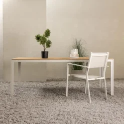 Eettafel Rechthoek - Beige - 205x90x74cm - Break