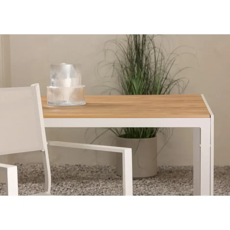 Eettafel Rechthoek - Beige - 205x90x74cm - Break