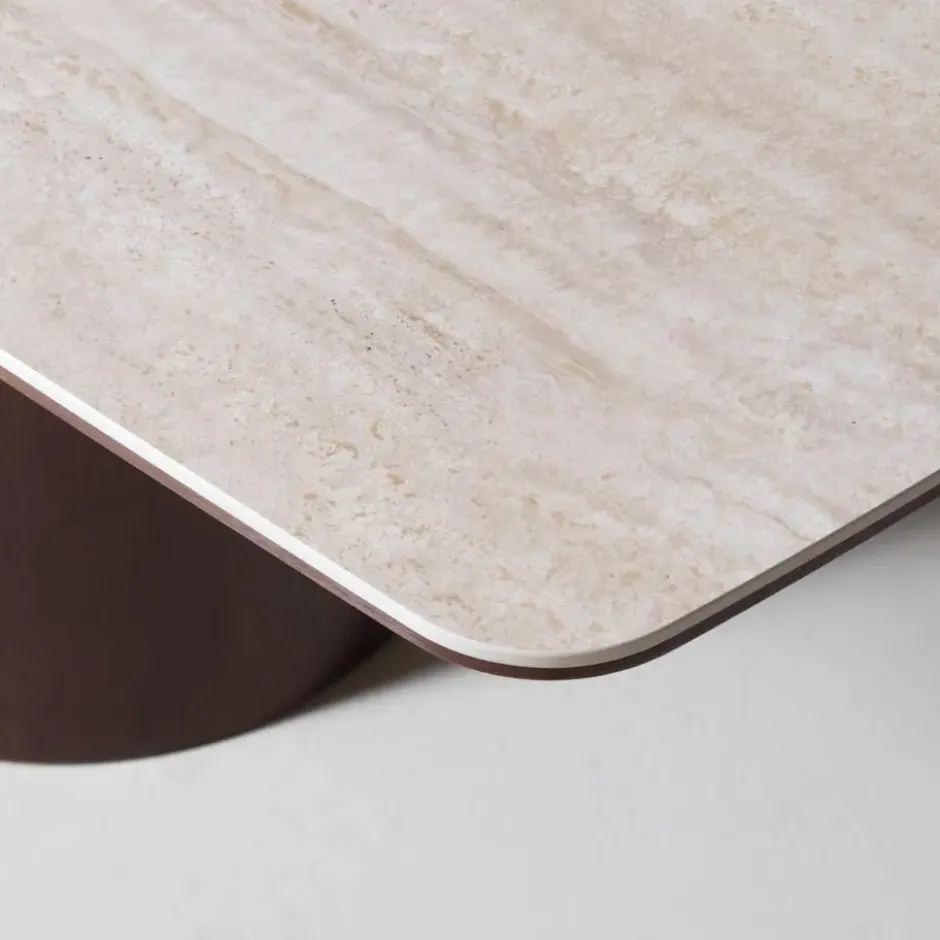 Eettafel Rechthoek - Walnoot/Keramiek - 200x90x76cm - Thomas