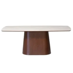 Eettafel Rechthoek - Walnoot/Keramiek - 200x90x76cm - Thomas