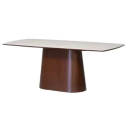 Eettafel Rechthoek - Walnoot/Keramiek - 200x90x76cm - Thomas