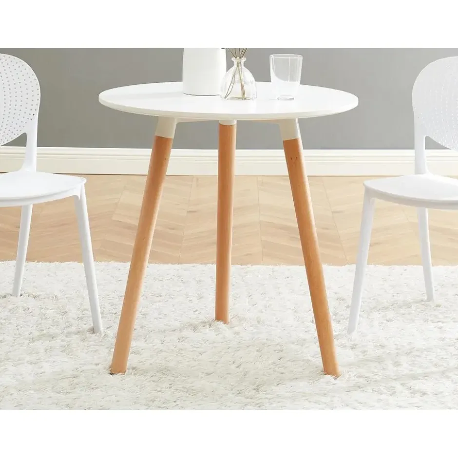 Eettafel ROLENA - 2 plaatsen - Wit Hout paneel