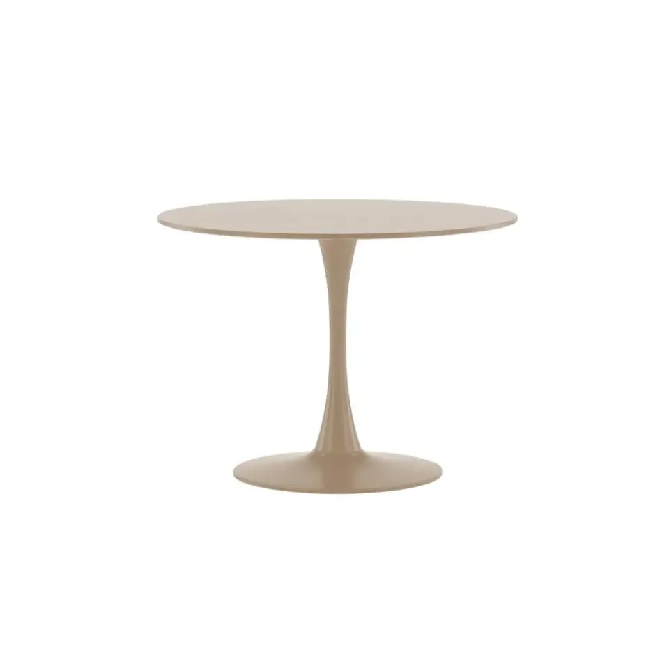 Eettafel Rond - Beige MDF - 100x100x75cm - Glade