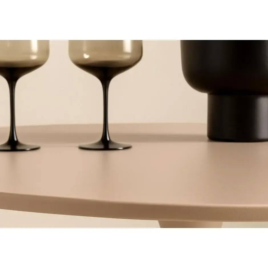 Eettafel Rond - Beige MDF - 100x100x75cm - Glade