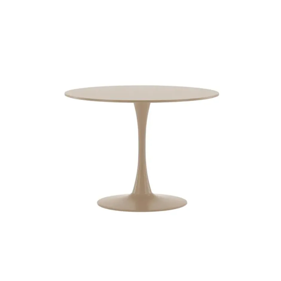 Eettafel Rond - Beige MDF - 100x100x75cm - Glade