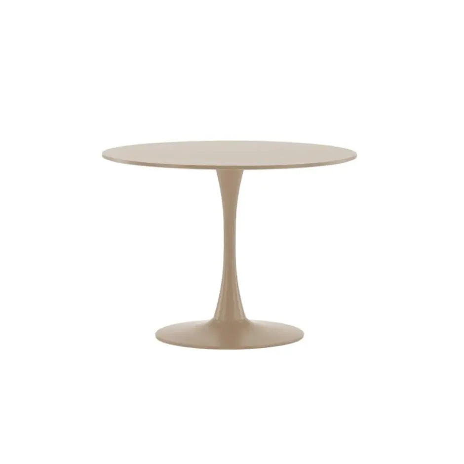 Eettafel Rond - Beige MDF - 100x100x75cm - Glade