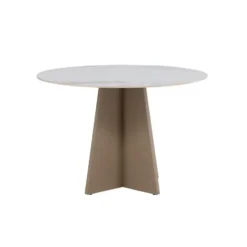 Eettafel Rond - Beige Steen - 110x110x75cm - Bootcut
