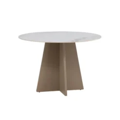 Eettafel Rond - Beige Steen - 110x110x75cm - Bootcut