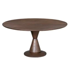 Eettafel Rond Bruin Hout - 130x130x76cm - Lima