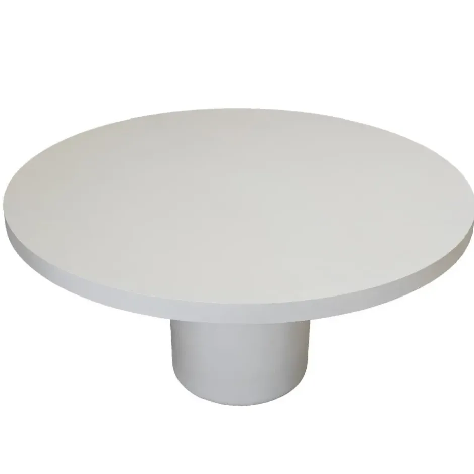 Eettafel Rond 120cm - Beige Eco Composiet - Betonlook - Eden