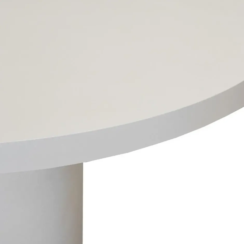 Eettafel Rond 120cm - Beige Eco Composiet - Betonlook - Eden