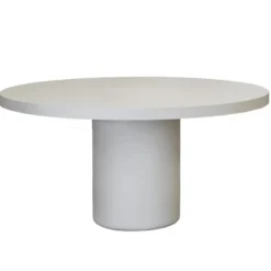 Eettafel Rond 120cm - Beige Eco Composiet - Betonlook - Eden