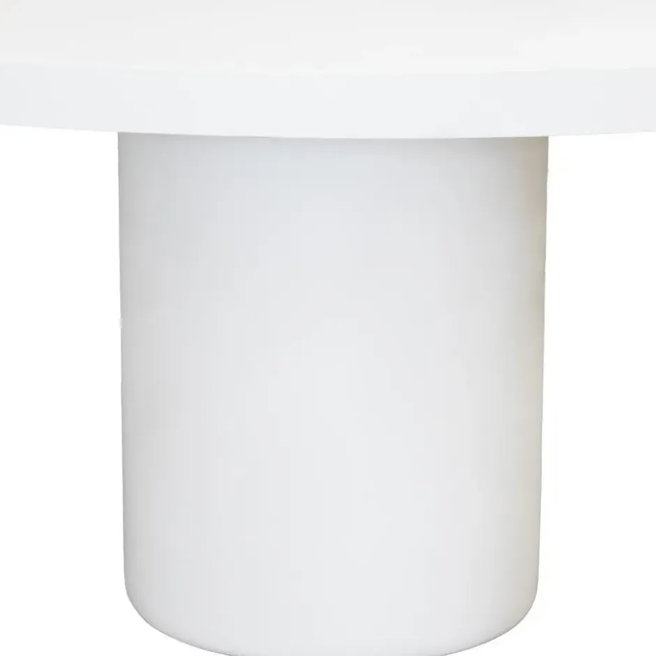 Eettafel Rond 120cm - Wit Eco Composiet - Betonlook - Eden