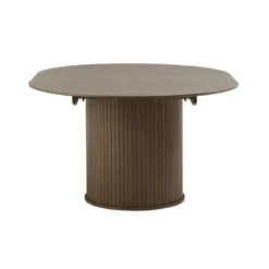 Eettafel Rond Donkerbruin - Uitschuifbaar - Ø120-167cm - Nola