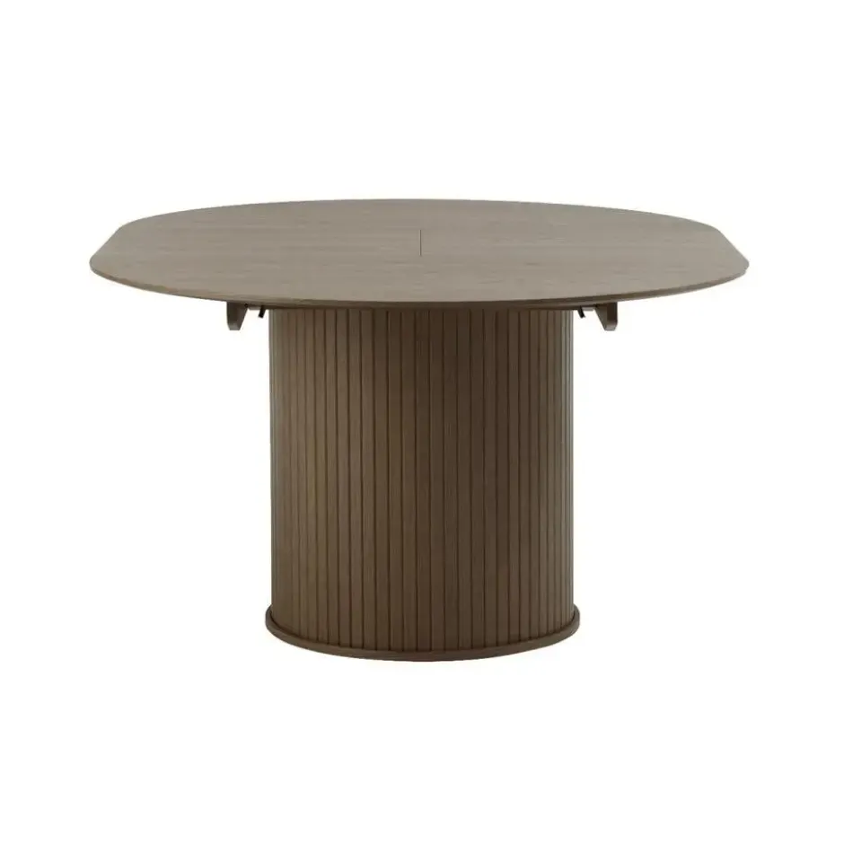 Eettafel Rond Donkerbruin - Uitschuifbaar - Ø120-167cm - Nola
