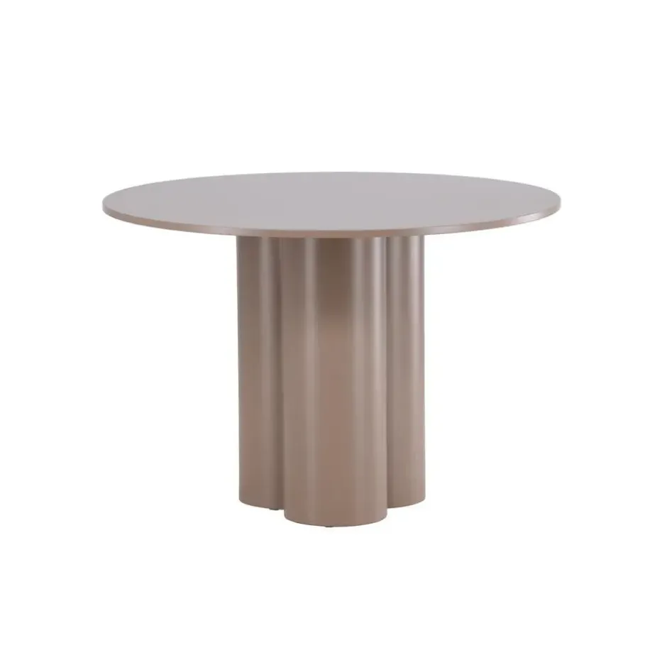 Eettafel Rond Donkerbruin - 110x110x76cm - Olivia