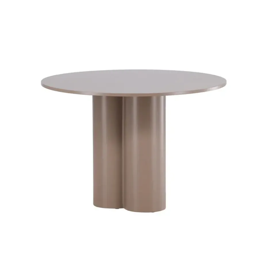 Eettafel Rond Donkerbruin - 110x110x76cm - Olivia