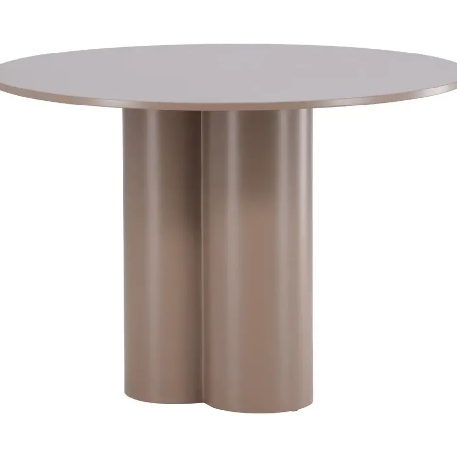 Eettafel Rond Donkerbruin - 110x110x76cm - Olivia