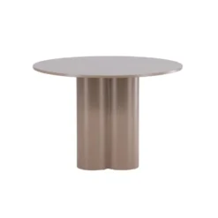 Eettafel Rond Donkerbruin - 110x110x76cm - Olivia