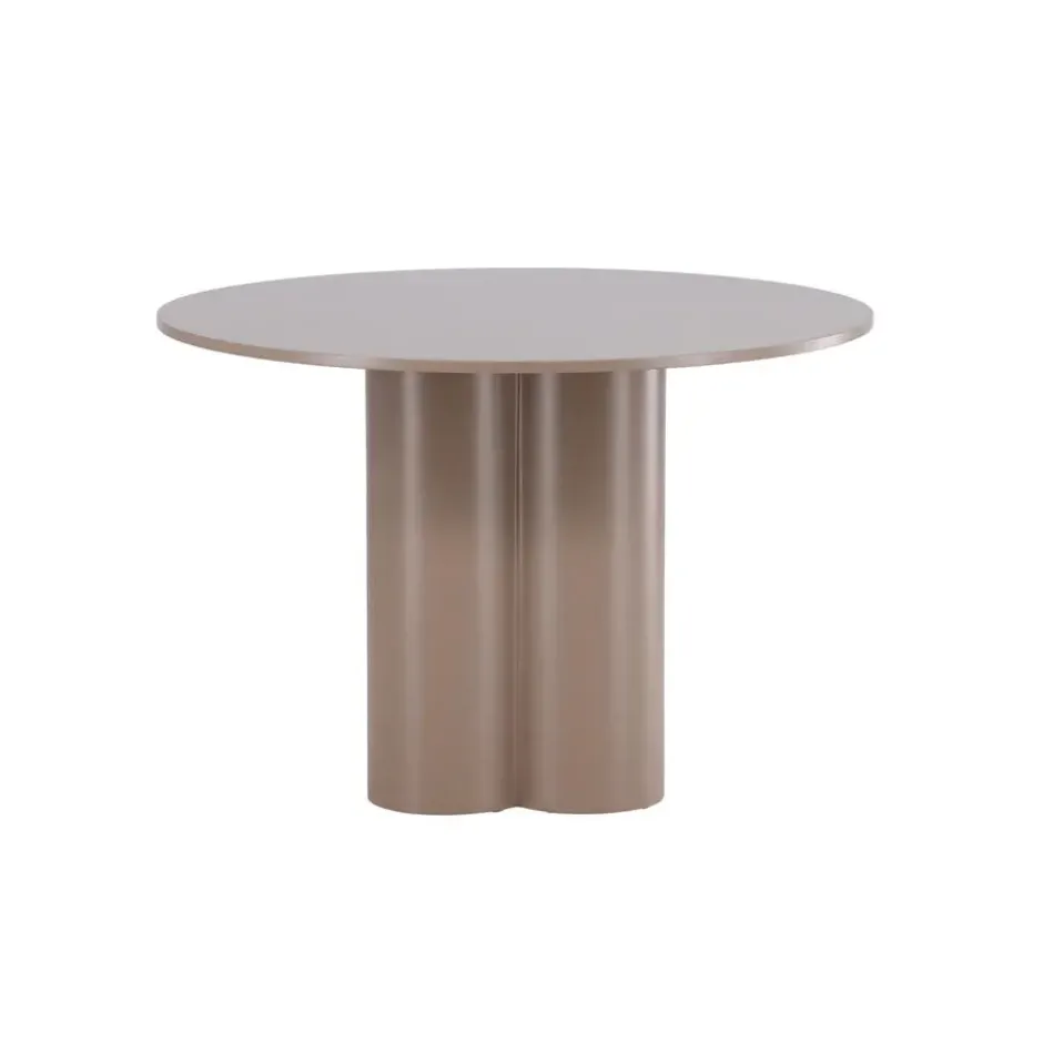 Eettafel Rond Donkerbruin - 110x110x76cm - Olivia