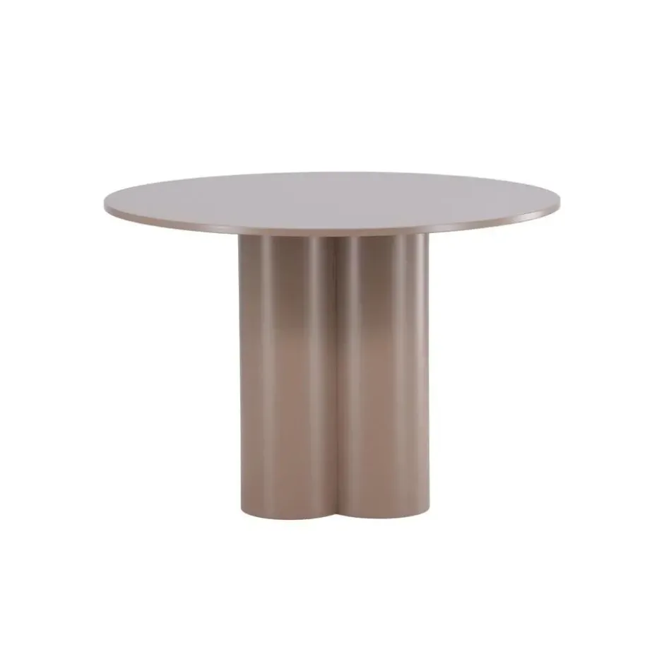 Eettafel Rond Donkerbruin - 110x110x76cm - Olivia