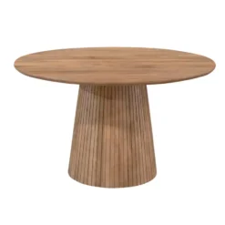 Eettafel Rond Naturel Hout - 130x130x76cm - Solana