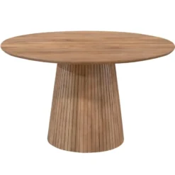 Eettafel Rond Naturel Hout - 150x150x76cm - Solana