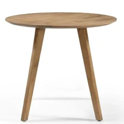 Eettafel Rond - Naturel Mangohout - 90x90x76cm - Oslo