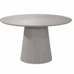 Eettafel Rond Taupe Hout - 150x150x76cm - Solana