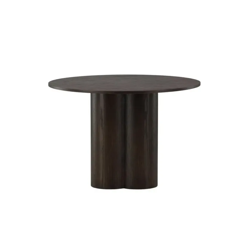Eettafel Rond Walnoot 110cm - Fineer - Scandinavisch - Tafel Olivia