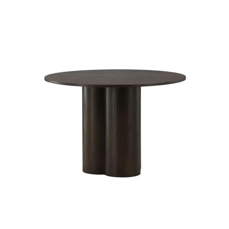 Eettafel Rond Walnoot 110cm - Fineer - Scandinavisch - Tafel Olivia